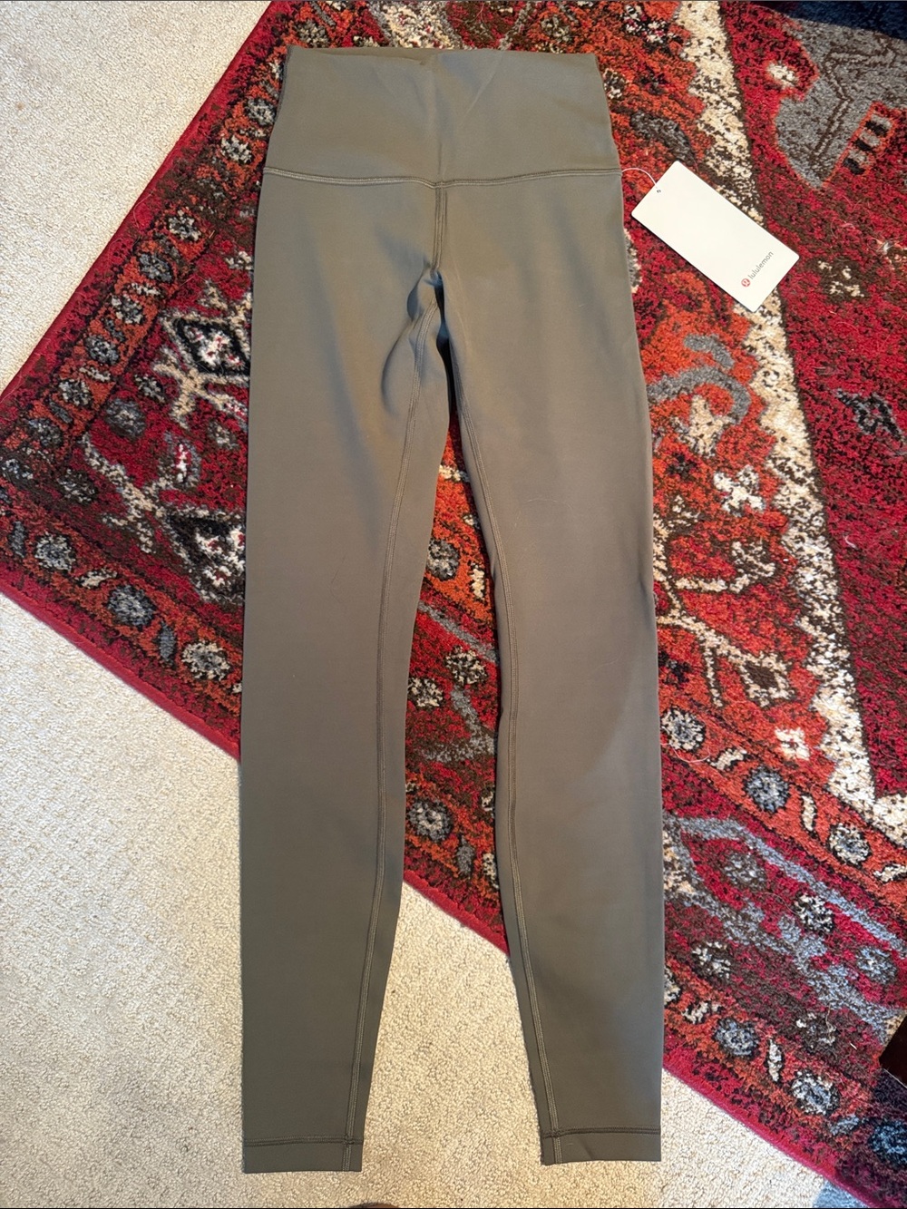 lululemon athletica Wunder Train High Rise Leggings in Olive (Size 4)